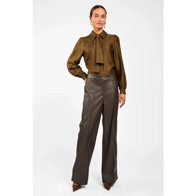 AAIKO Veronne Tie Vis 545 Dames - Jurken - Khaki - Maat XS
