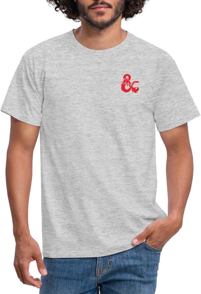 Dungeons And Dragons Logo In Rood T-Shirt Heren