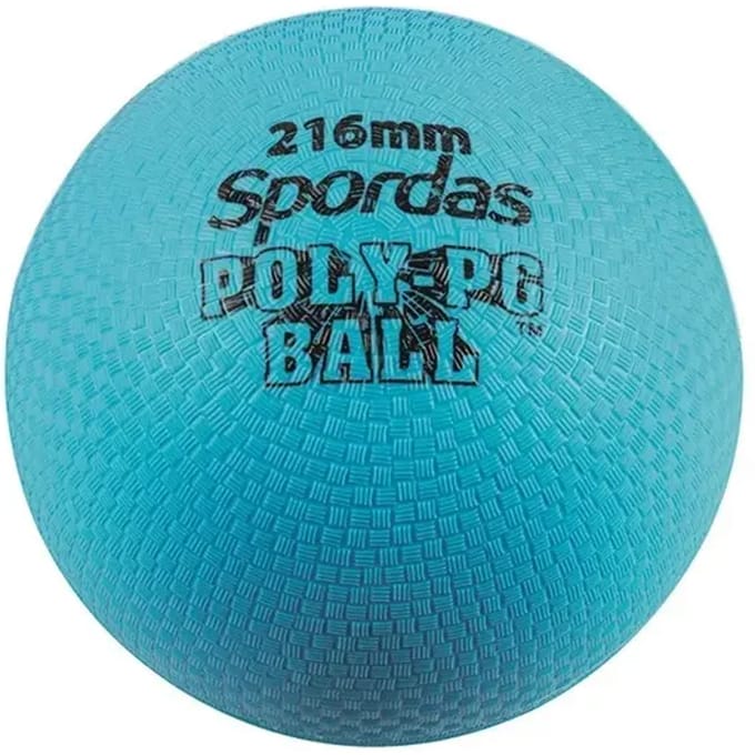 Spordas bal Poly PG blauw 21,6cm duurzaam speelgoed.
