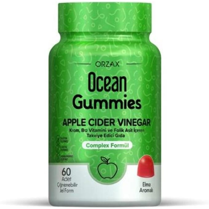 Orzax Ocean Gummies Appelciderazijn 60 Kauwbare Gel Vorm