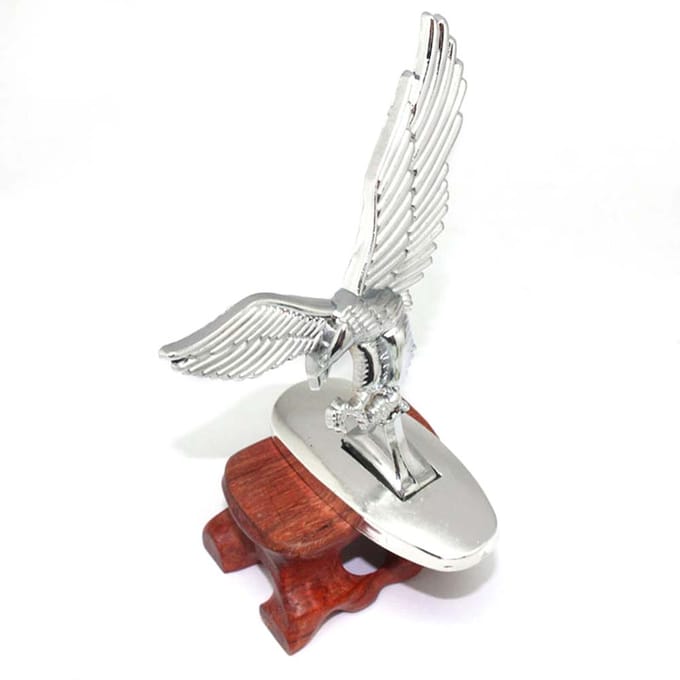 3D-embleem Auto-logo Voorkant Motorkap Ornament Autohoes Chrome Eagle-badge voor auto white