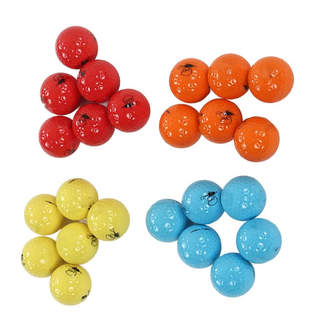 24 Stuks Golfbal Set Rubber Kleurrijk Goede Veerkracht 2 Laags Golfbal voor Vrouwen Beginners blue