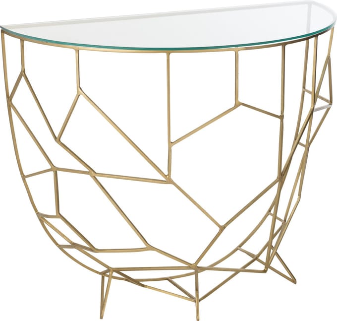 J-Line console Moza - metaal/glas - goud