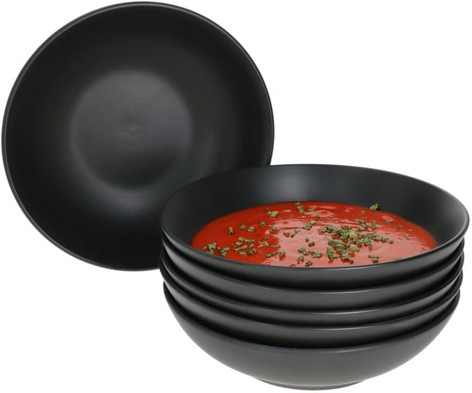 MamboCat Set van 6 soepborden Londen Lampart Nero