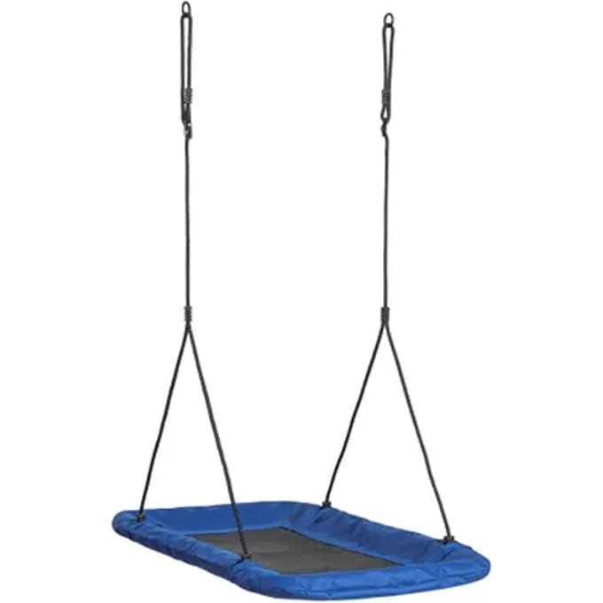 Swingking Schommel Rechthoekig Blauwe Canvas 100x65x55cm