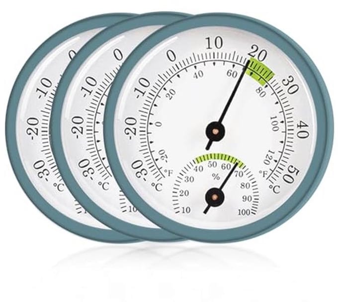 Hygrometer en Thermometer Set van 3 - 2-in-1 Precisie Thermo-Hygrometer voor Binnen en Buiten
