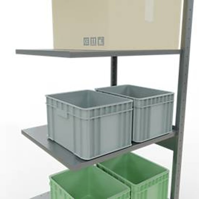 SCHULTE Lagertechnik - Boutloos erkersysteem - 2500x 750x600 mm, type 150 kg