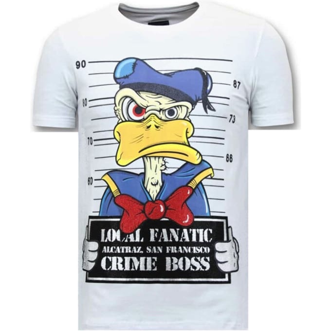 Heren T-shirt Exclusief - Alcatraz Prisoner - Wit