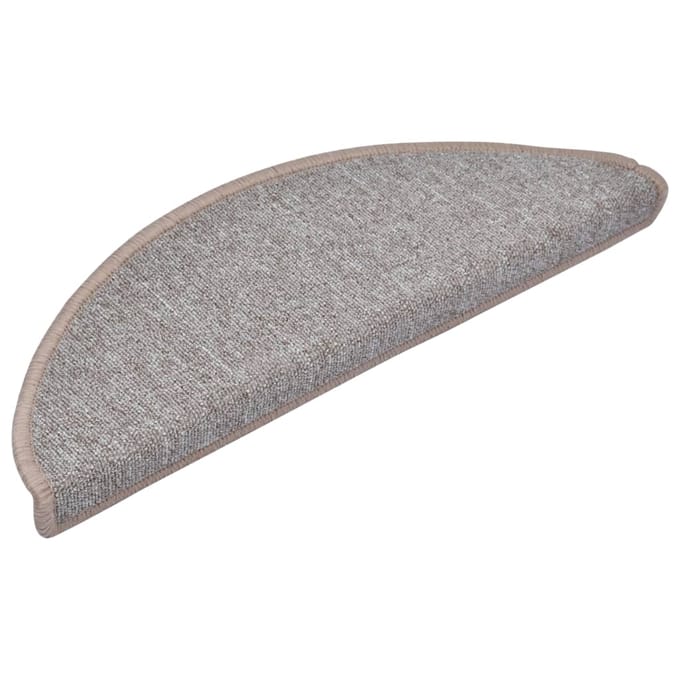 vidaXL - Trapmatten - 10 - st - 65x24x4 - cm - lichtbruin - halfrond - groot