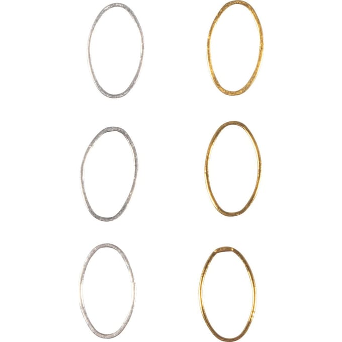 Decoratieve elementen, zilver/goud - Ovale