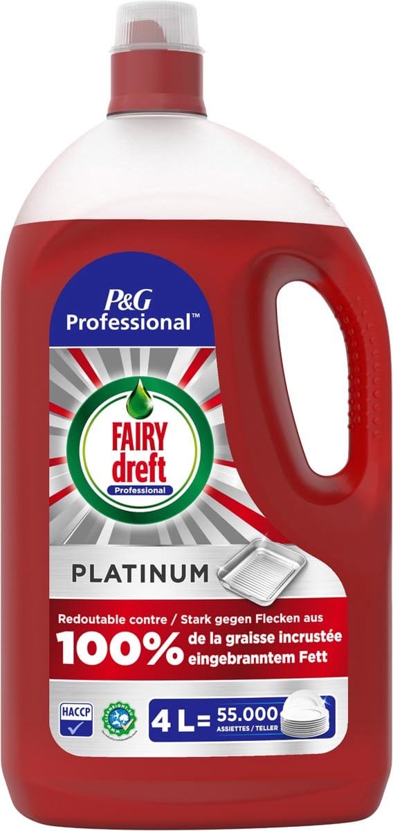FAIRY dreft Professional handafwasmiddel Platinum, fles van 4 L - 2 stuks