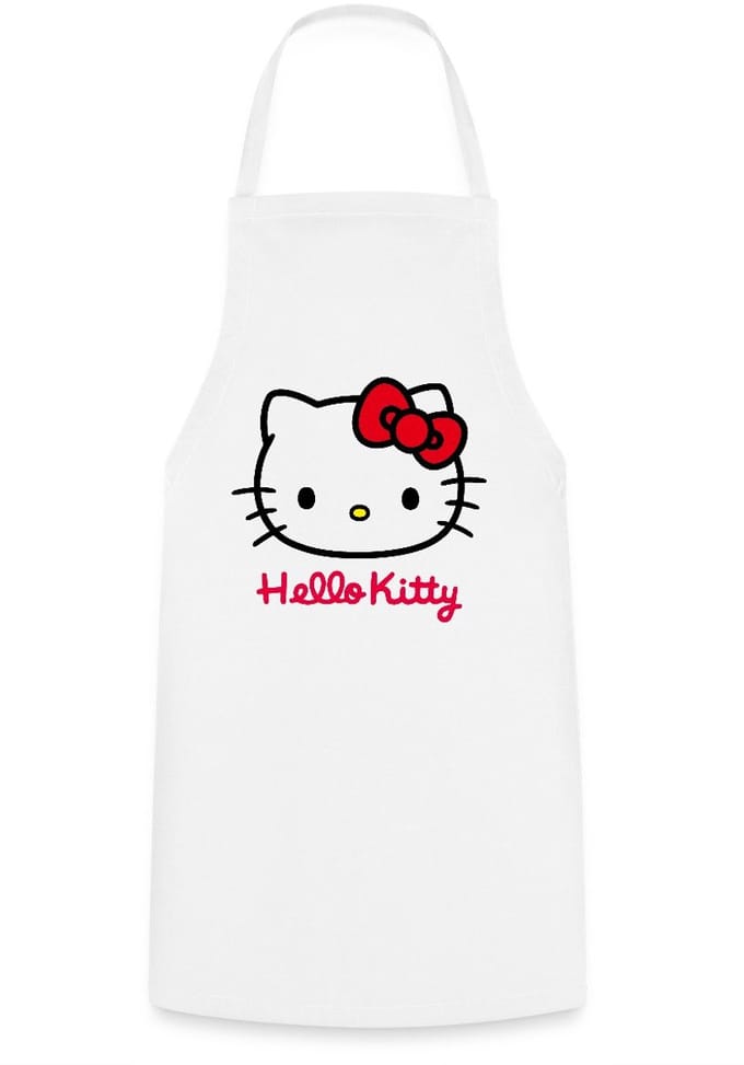 Hello Kitty Klassiek Portret Hello Kitty Tekst Keukenschort