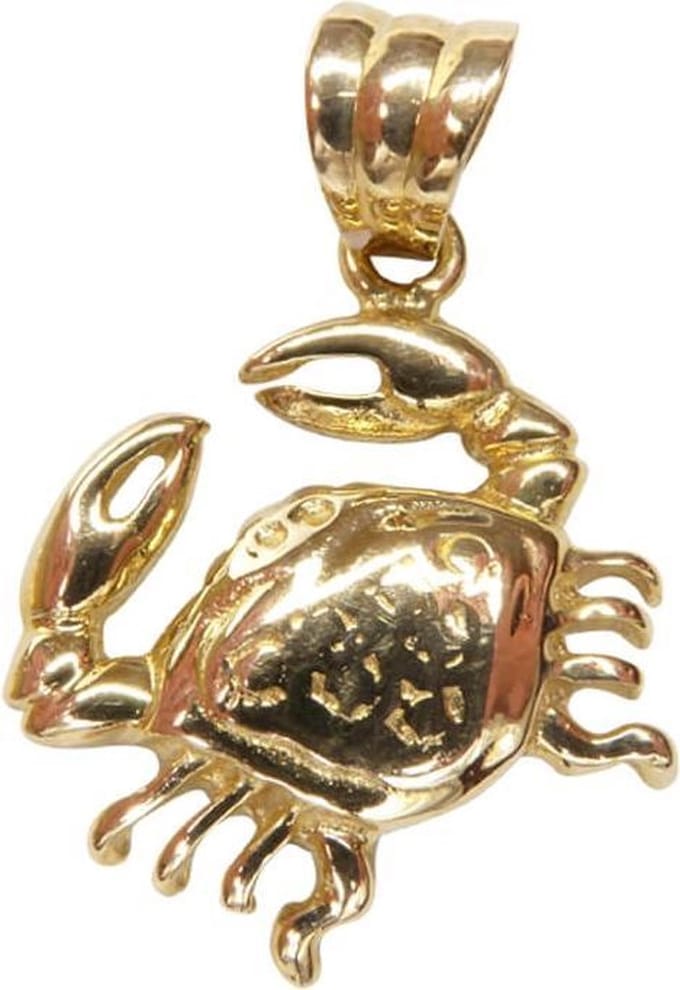 Gouden krab hanger