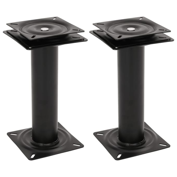 vidaXL - Bootstoelpoten - 2 - st - met - 360° - draaiplateau - staal