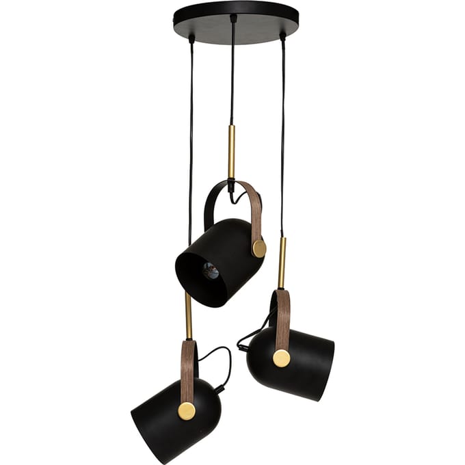 Eazy Living Hanglamp 3 Lampenkappen Enis Zwart