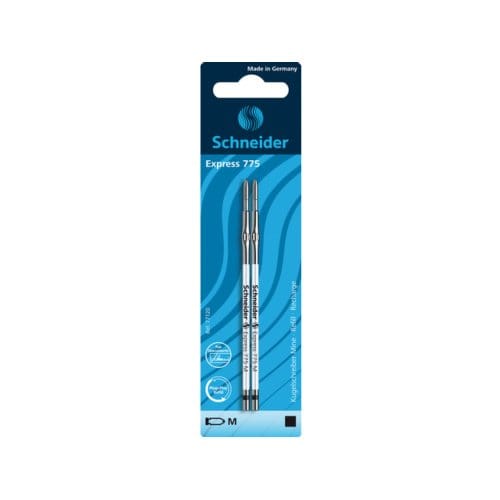 Schneider balpenvulling - Express 775 - M - zwart - blister a 2 stuks - S-77120