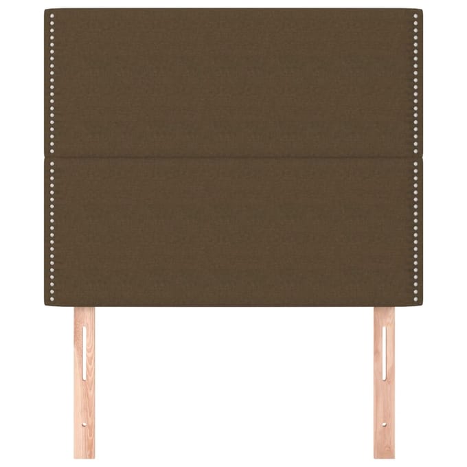 vidaXL Hoofdbord donkerbruin 90x5x118/128 cm Stof