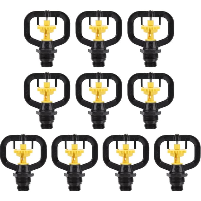 10 STKS Refractie Micro Sproeier Vlinder Roterende Sproeier Tuinirrigatie Roterende Verneveling black