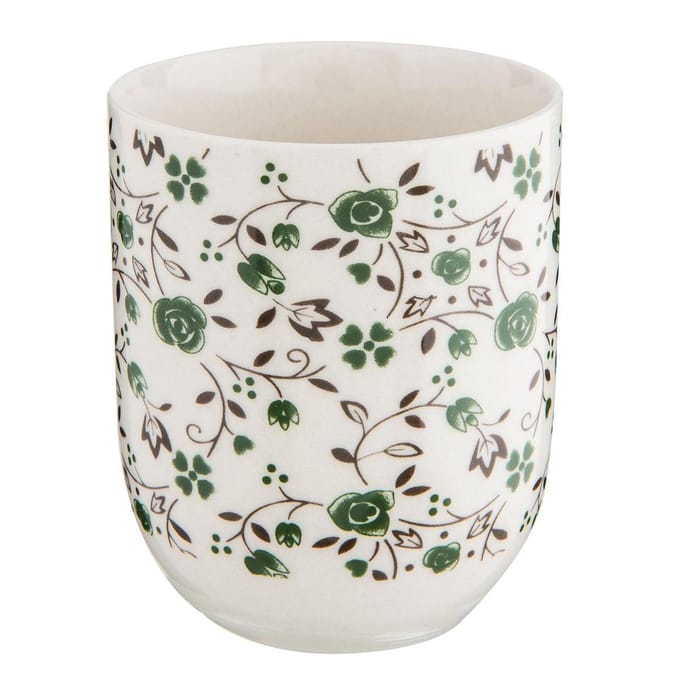 Clayre & Eef Mok 100 ml Wit Groen Porselein Bloemen