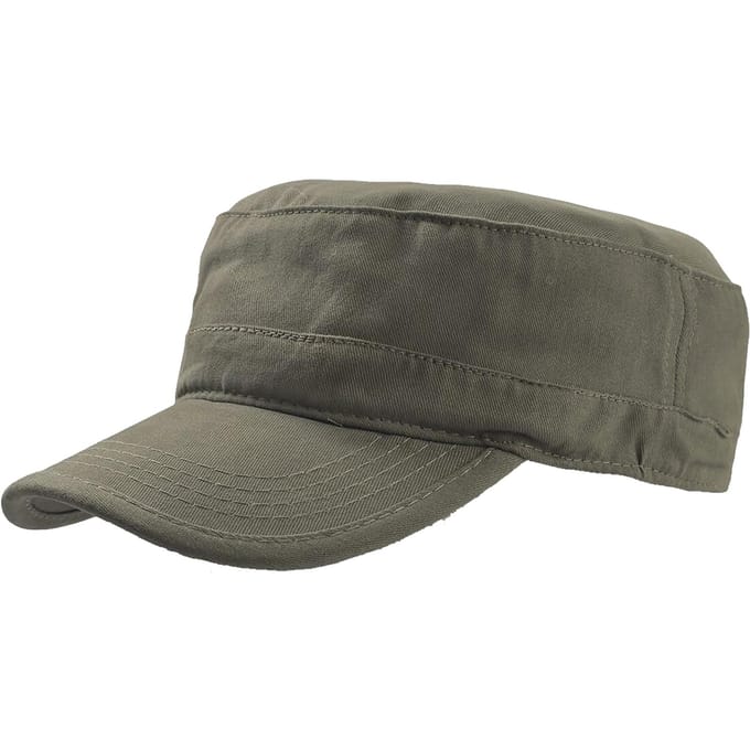 Atlantis tank geborsteld katoen militaire pet One Size olijf