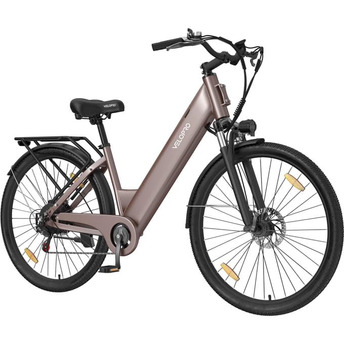 Velopro C1 Elektrische fiets met 36V 13Ah batterij & Shimano 7-versnellingen champagne