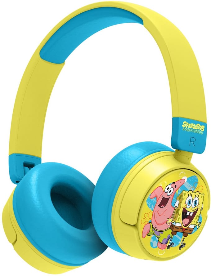 Sponge Bob - draadloze kinderkoptelefoon - volumebegrenzing - lange batterijduur - microfoon - opvouwbaar - bluetooth