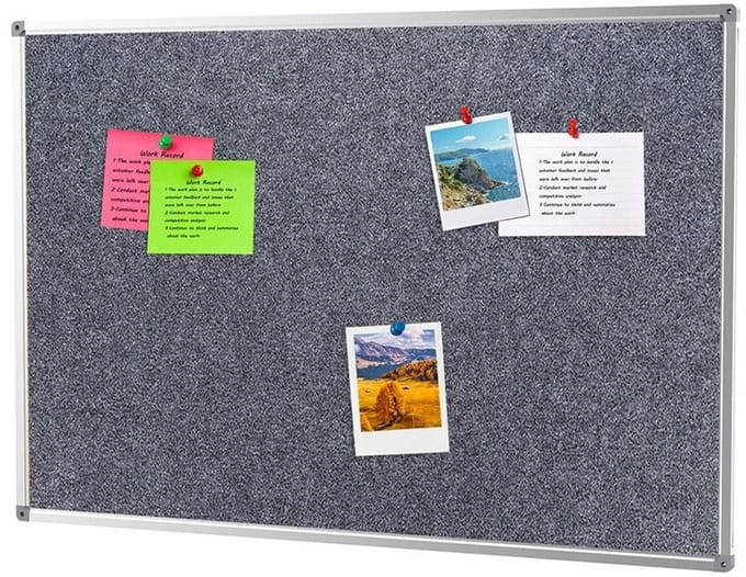 IVOL Prikbord Vilt 60 x 90 cm - Grijs