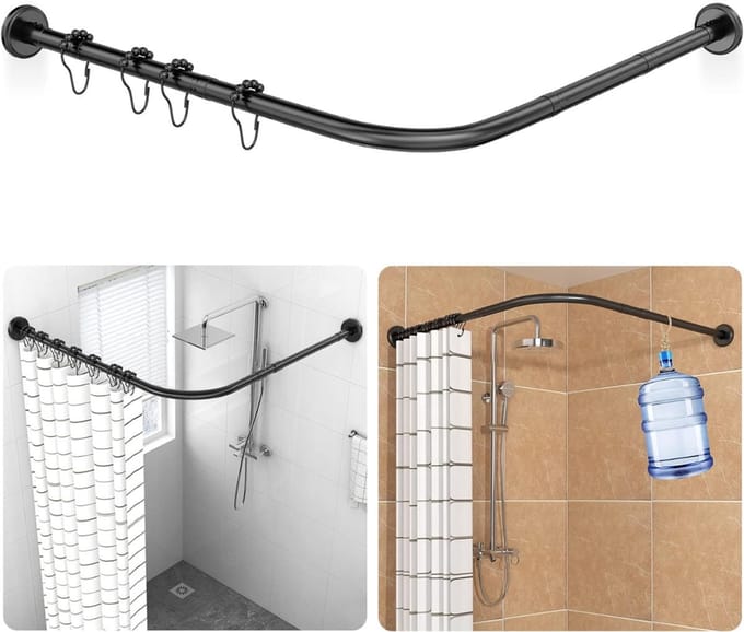 Thuys – Douchestang – Doucheset – Douchegordijnstang – Zwart