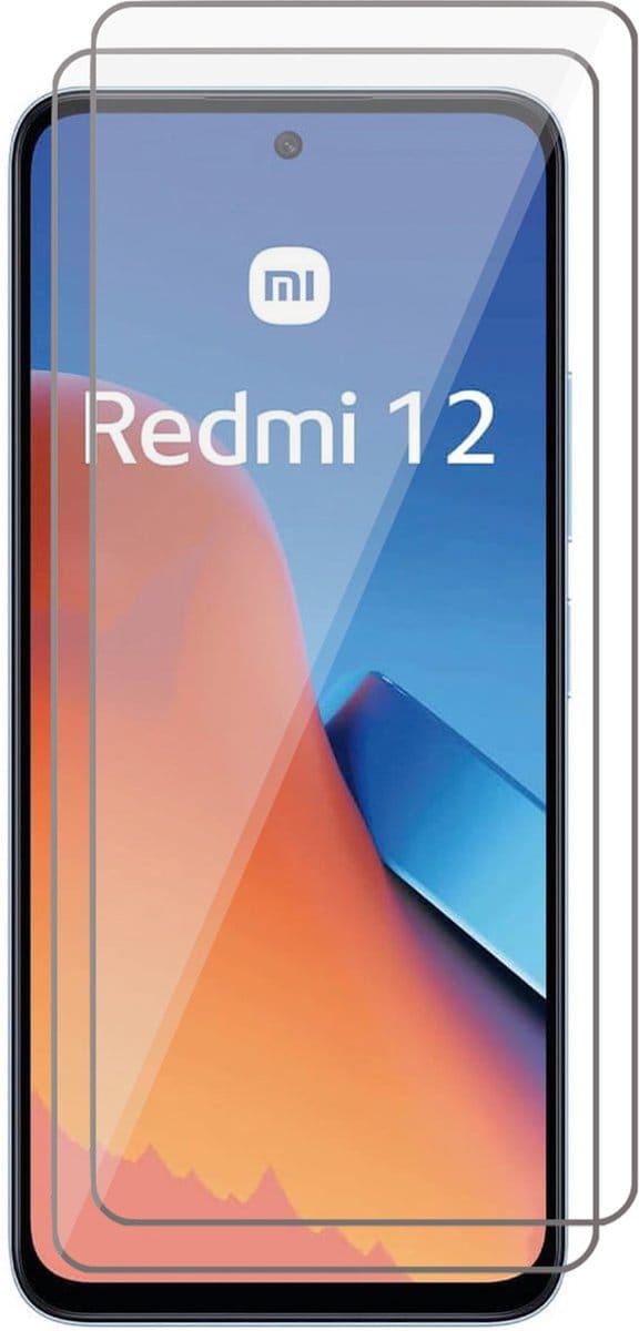 Screenprotector geschikt voor Xiaomi Redmi 12 - 2x Glas Screen Protector