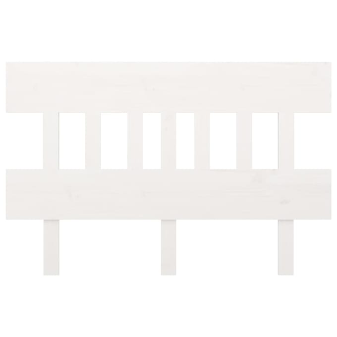 vidaXL - Hoofdbord - 123,5x3x81 - cm - massief - grenenhout - wit