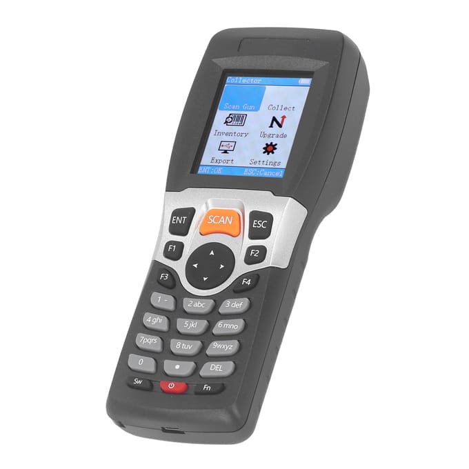 Draadloze Barcodescanner 1D 2.4GHZ 2.2 Inch Kleurenscherm Draagbare Inventarisscanner white