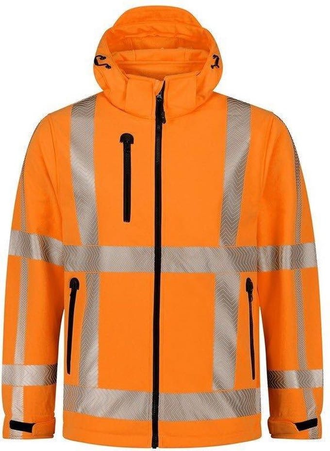 Santino Softshell Werkjas Vigo - Fluor Oranje - Maat S