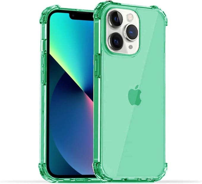 Smartphonica iPhone 11 Pro Max transparant siliconen hoesje - Groen geschikt voor iPhone 11 Pro Max