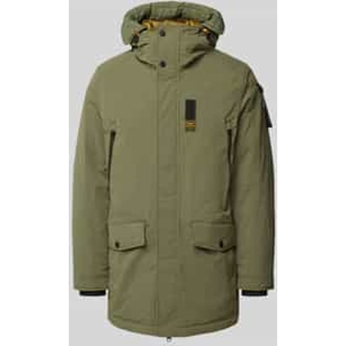 Parka met labeldetail