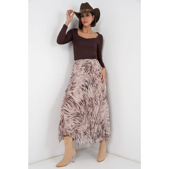 Asymmetrische Patroon Maxi Rok