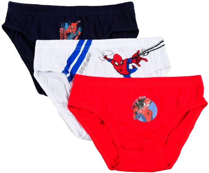 Spiderman Action kinderondergoed, onderste 3 stuks/pak 6 - 8 jaar / 116 - 128 cm