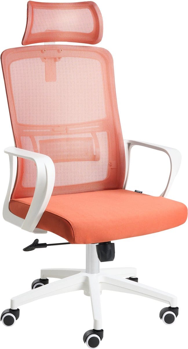 MONARCH - Bureaustoel - Koraalrood - Mesh