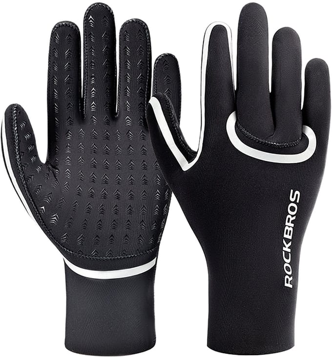 Rockbros Full Waterproof Cycling Gloves Size: L/XL - Black
