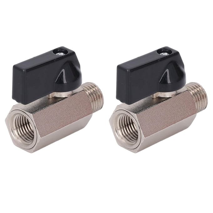 2 Stuks Messing Mini Kogelkraan Klein DN8 G14 Schroefdraad Man Vrouw Gegalvaniseerd Zandstralen