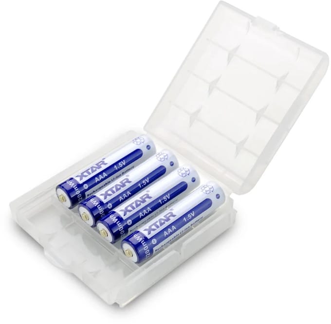 AAA 1,5V Li-ion Oplaadbare Batterijen – 4 Stuks – 1000mAh