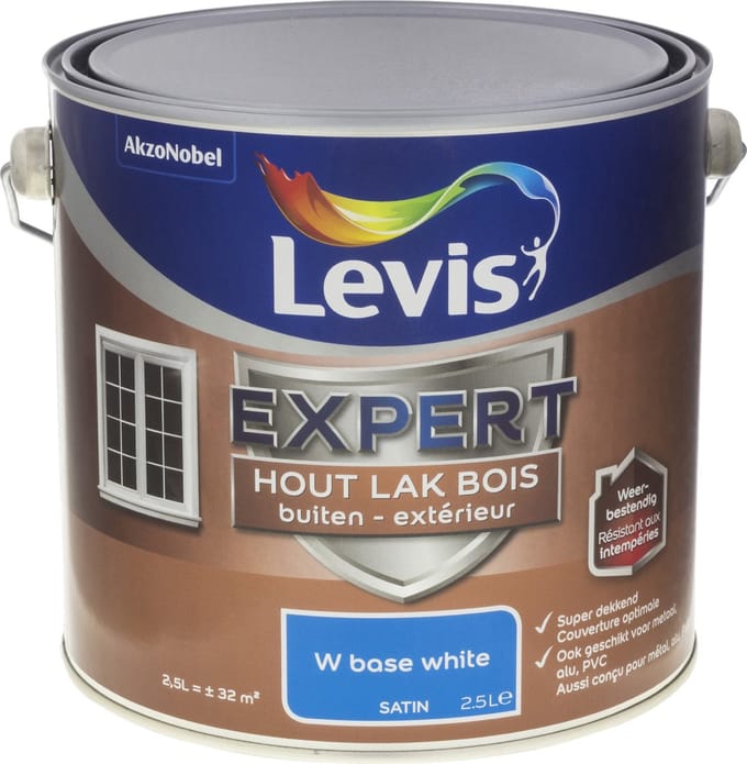LV EXPERT HOUTLAK BUITEN SATIN 2,5L BASE W