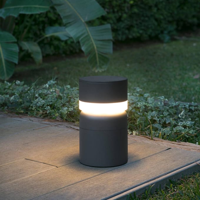 FARO BARCELONA LED sokkellamp Sete, donkergrijs