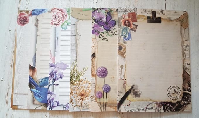 Set met 6 schrijfblokken - A4 formaat gelinieerd papier