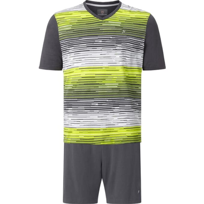 Jan Vanderstorm herren Korte Pyjama - 56/58 - donkergrijs - Plus Size