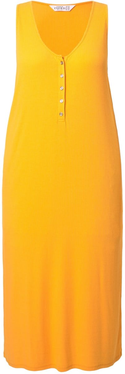 Studio Untold - Dames - Midi-jurk mouwloos recht model jersey - Mandarijn - Maat 50+