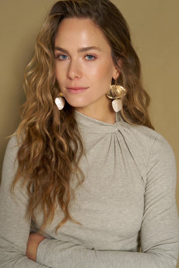Top Havina - Knotted Collar | Kaki