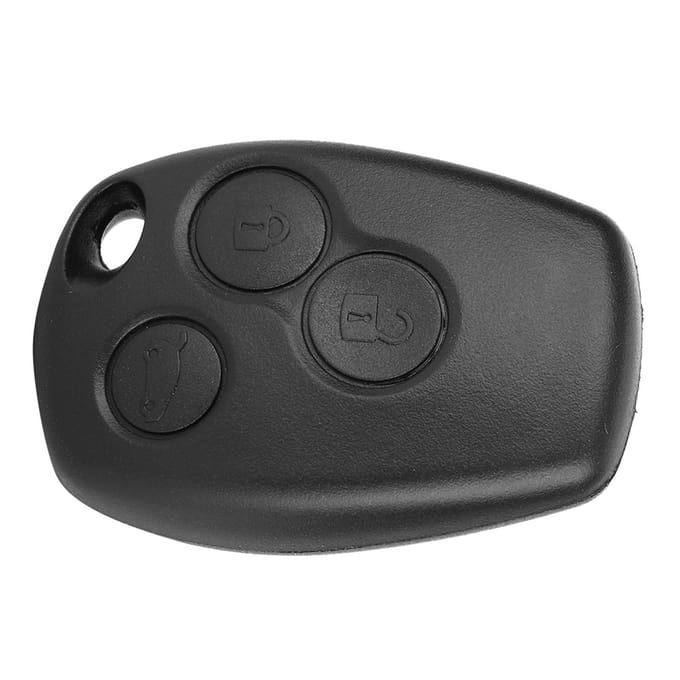 Coque de clé télécommande 3 boutons pour Renault Logan Sandero Clio Fluence Vivaro Master gray