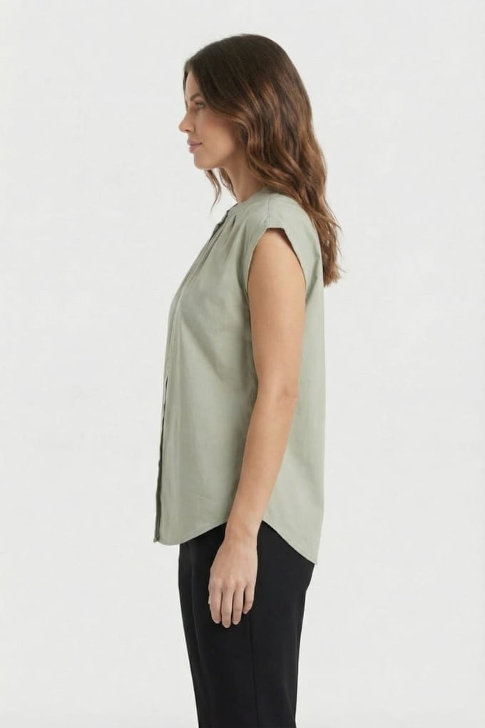 Knitted Kendra Blouse Green Tea Größe: XS | Blusen Outlet | Damen | Grün