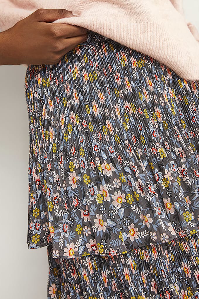 Boden Plisse Mini Skirt Gry Maat: 20 | Mini Rokken Outlet | Dames