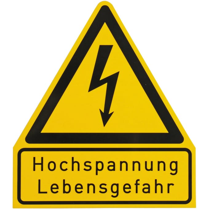 Dehn Hoogspanningswaarschuwingsbord Materiaal Plastic - 700055